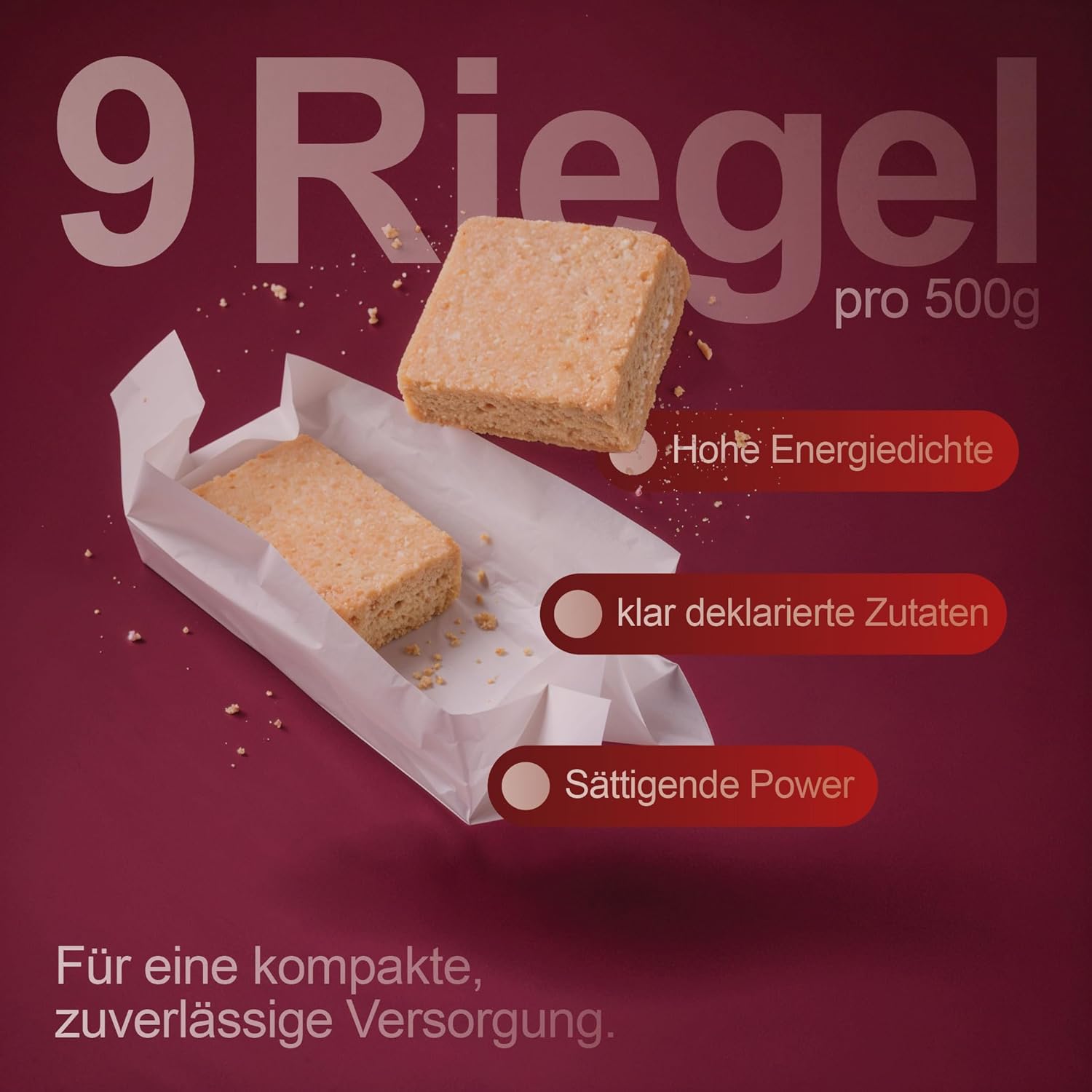 GS-10 Notnahrung - 500 g Einheit Notnahrung - Notration | Produkt hermetisch versiegelt | Extrem langlebige Energieriegel | Langzeitnahrung | Überlebensset – Bild 3