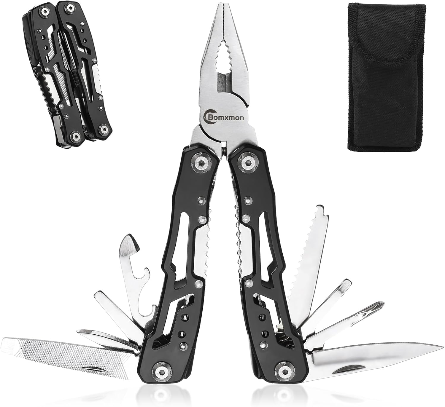 Multitool-Werkzeug mit Zange, 13-in-1-Zange, Schraubendreher, Messer, Säge usw., Multitool für Outdoor-Camping, Angeln, Outdoor-Mini-Werkzeug, ideale Geschenke für Damen und Herren