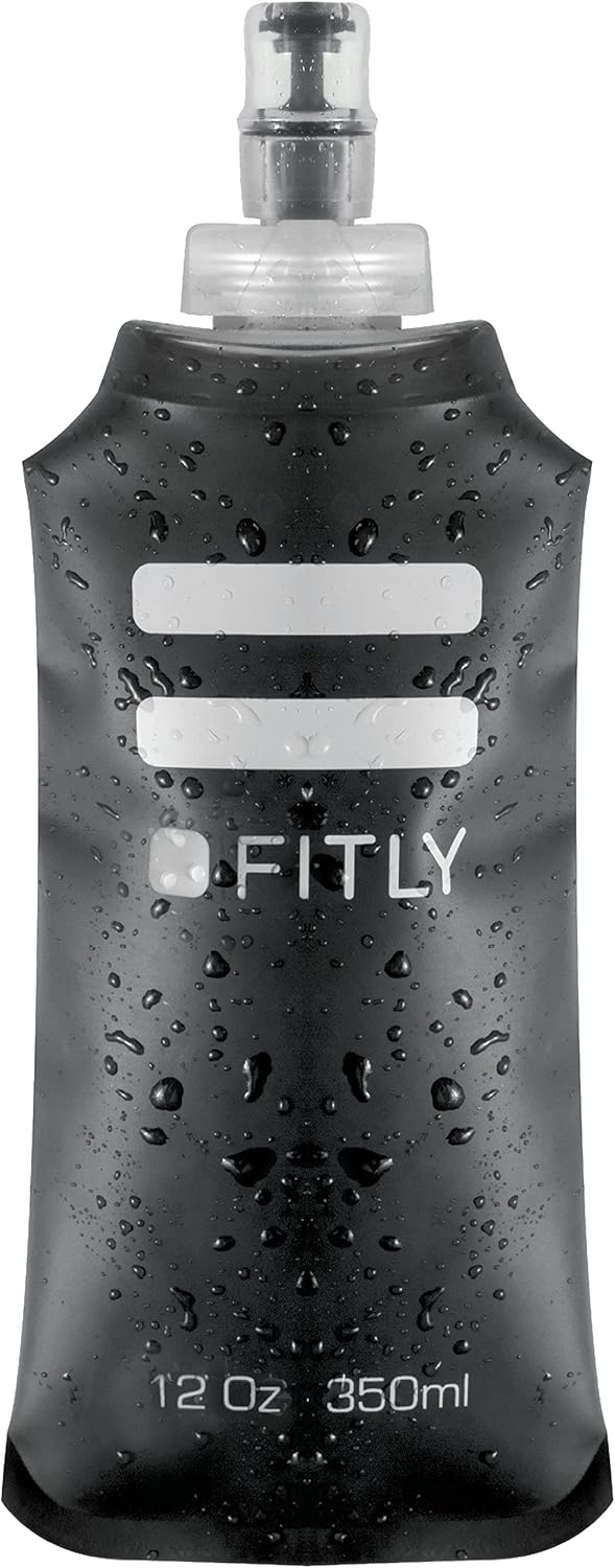 FITLY faltbare Wasserflasche – ideal zum Laufen, Wandern, Radfahren – Laufwasserflasche für Outdoor-Sportarten – Sportflasche zum Wandern – Wasserflasche für Trinkrucksack