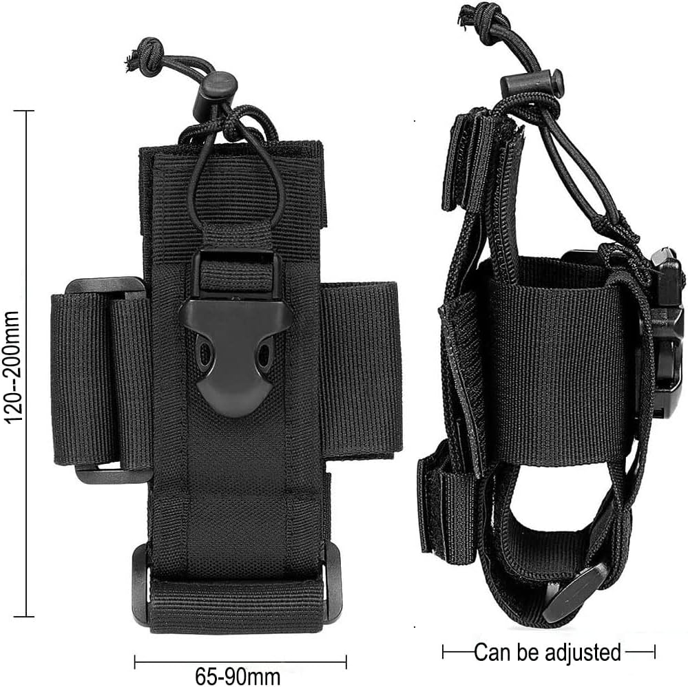 Taktischer Radio-Holster-Halter, MOLLE-Radio-Tasche für Weste, universell verstellbare Walkie-Talkie-Tasche, Militär-Radio-Halter für Dienstgürtel, Polizei-Radio-Tasche für GPS-Zwei-Wege – Bild 6