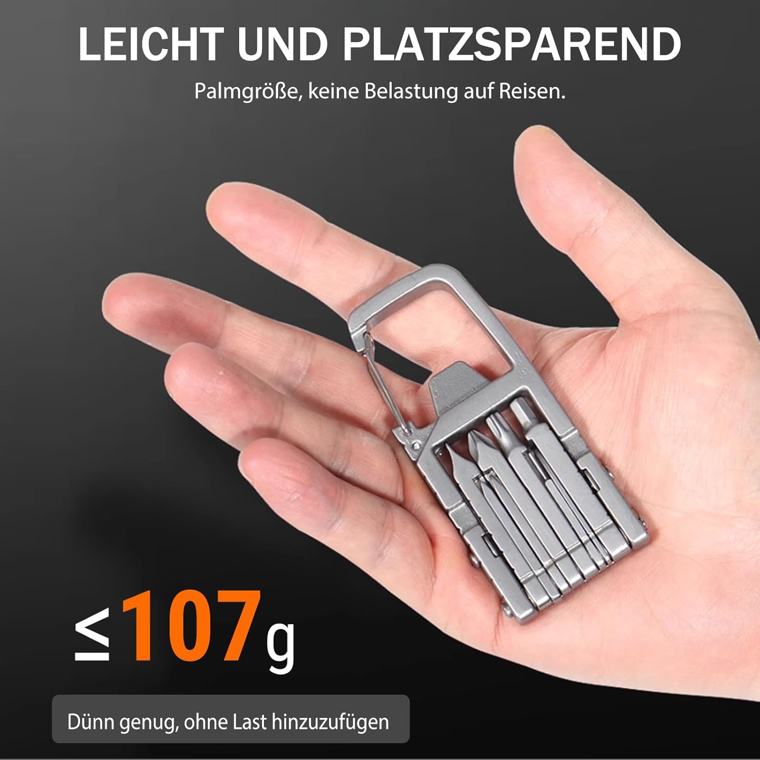 Multitool-Werkzeug, 12-in-1-Multitool-Schlüsselanhänger, kleine Werkzeuge, Multifunktionsmesser, Edelstahl-Schraubendreher-Bit für den Außenbereich, tragbares Taschenwerkzeug, Geschenke für Männer – Bild 5