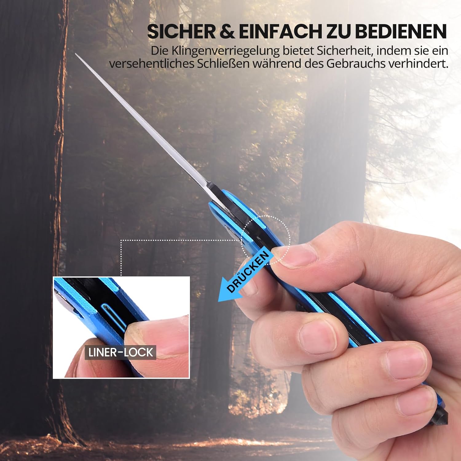 BEEK Multifunktionswerkzeug mit Flaschenöffner, Karabiner, Glasbrecher, Kreuzschlitzschraubendreher, Schlitzschraubendreher, Geschenke für Männer, Adventskalenderbefüllung (blau) – Bild 5
