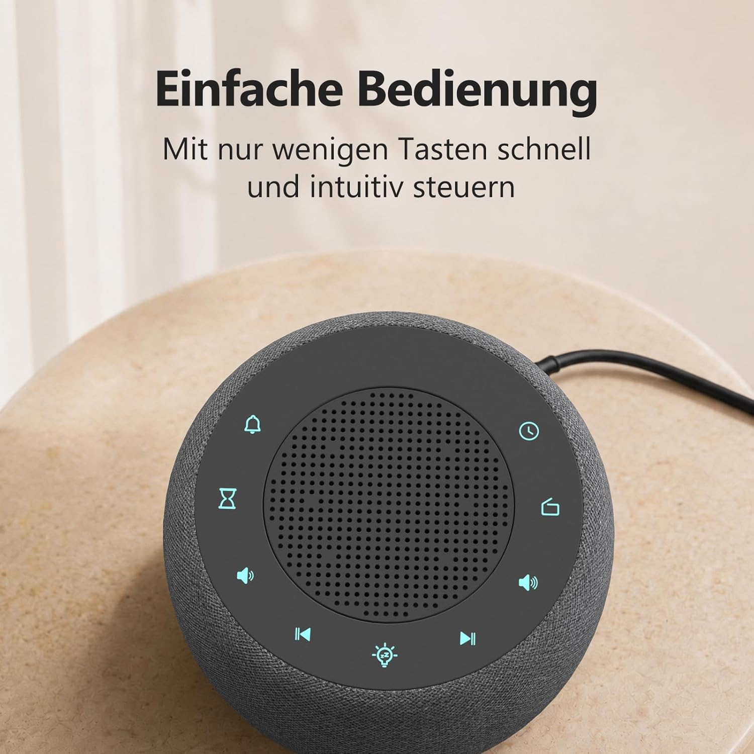 Buffbee Digitaler Radiowecker für Schlafzimmer – 7-Farben-Nachtlicht, High-Fidelity-Klangqualität mit nach oben gerichtetem Lautsprecher, 4 Alarmtöne, Vollbereichs-Display-Dimmer für den Nachttisch – Bild 7