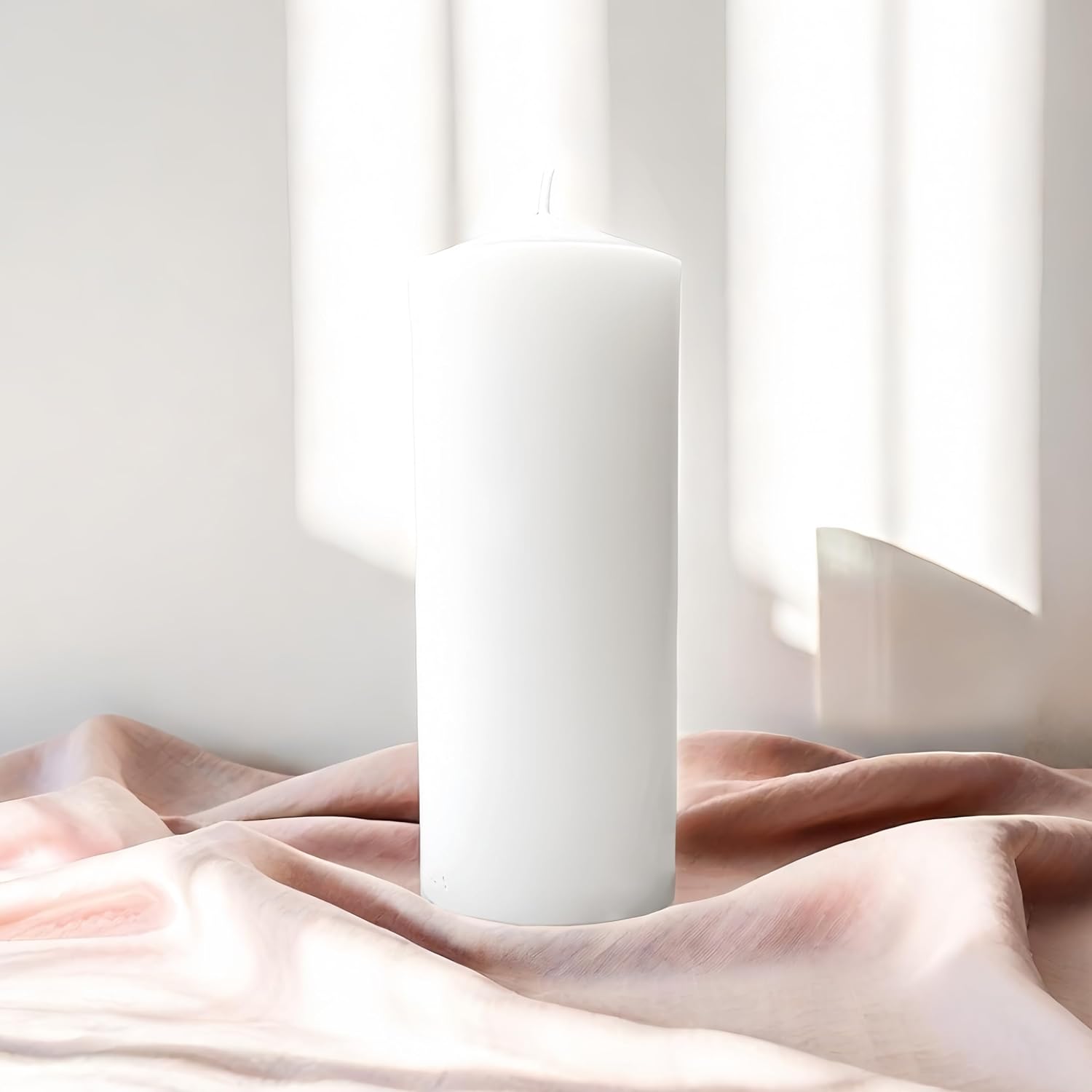 Candles Weiße zylindrische Kerze, perfekt für Hochzeiten und Partys, 6 cm x 15 cm, Stumpenkerze weiß, geruchlos, Notfallkerze groß, 2er-Pack (2,6 cm x 15 cm) – Bild 8