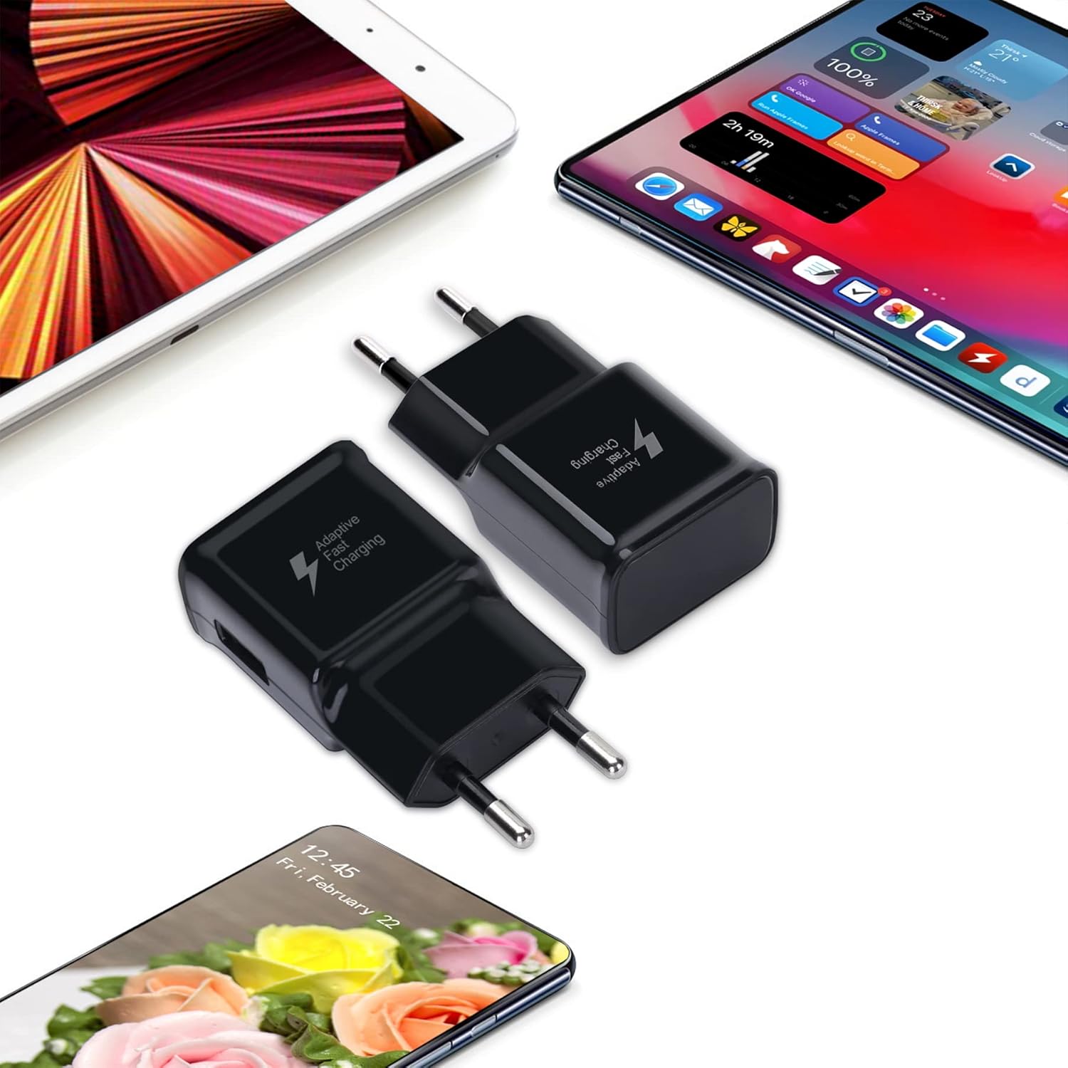 KAIMENGLONG 2 Stück Adaptives Schnellladegerät Netzteil mit 1,5 m USB Typ C Ladekabel für Samsung Galaxy S21/S20/S20+/S10/S10+/S10e/S9/S9+/S8/S8Plus/Edge/Active/Note 8/9 – Bild 4