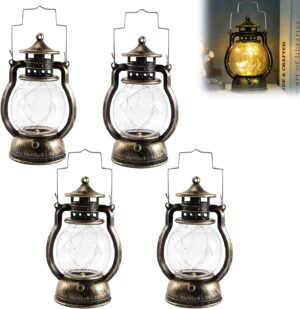 4 Stück Mini-LED-Laternen – LED-...