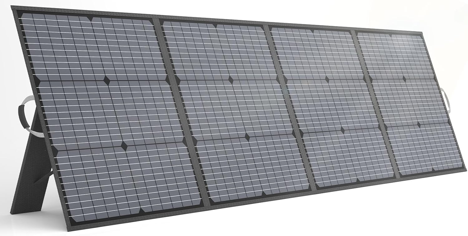 Faltbares Solarpanel, 220 W, 40 V, monokristallin, tragbar, Notstromversorgung, IP67 wasserdicht und langlebig, Solarladegerät-Set für Kraftwerk, Wohnmobil, Camping, Off-Grid-Angeln