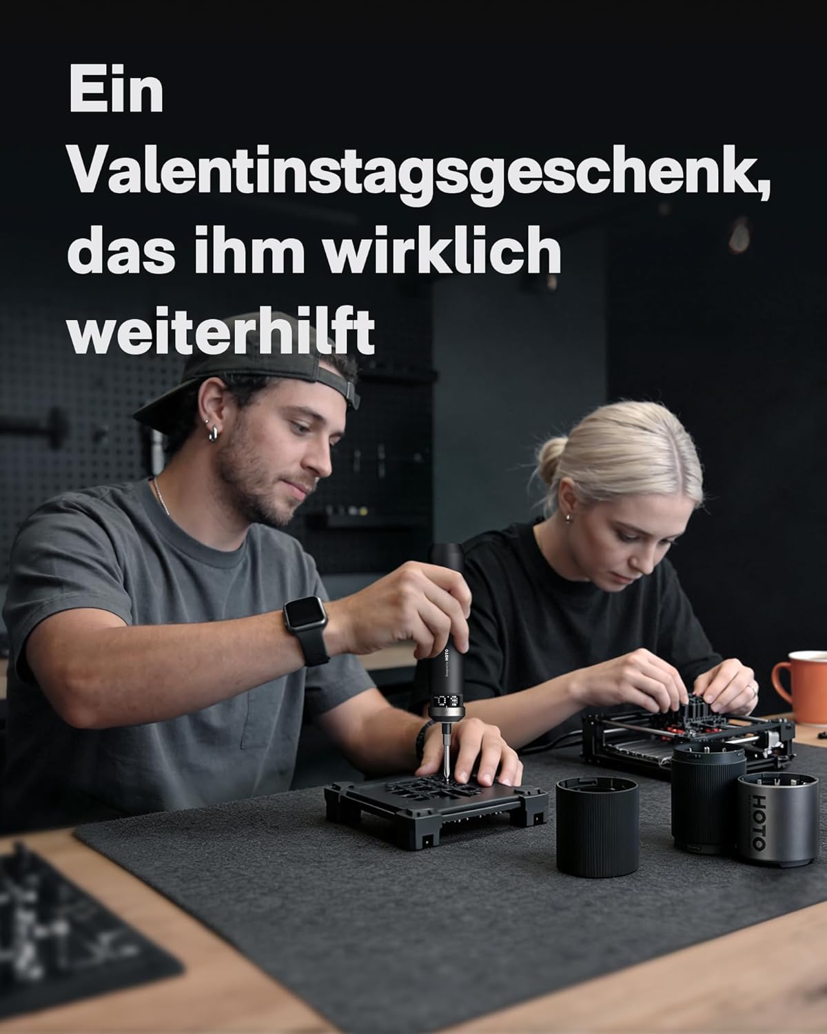 HOTO PixelDrive Elektro-Schraubendreher-Set, 30 Bits, USB-C | Akkuschrauber mit intelligenter Anzeige, 6 Drehmomenteinstellungen (0,5–6 Nm), 1/4 Zoll, ideal für Elektronik, Reparaturen zu Hause – Bild 8
