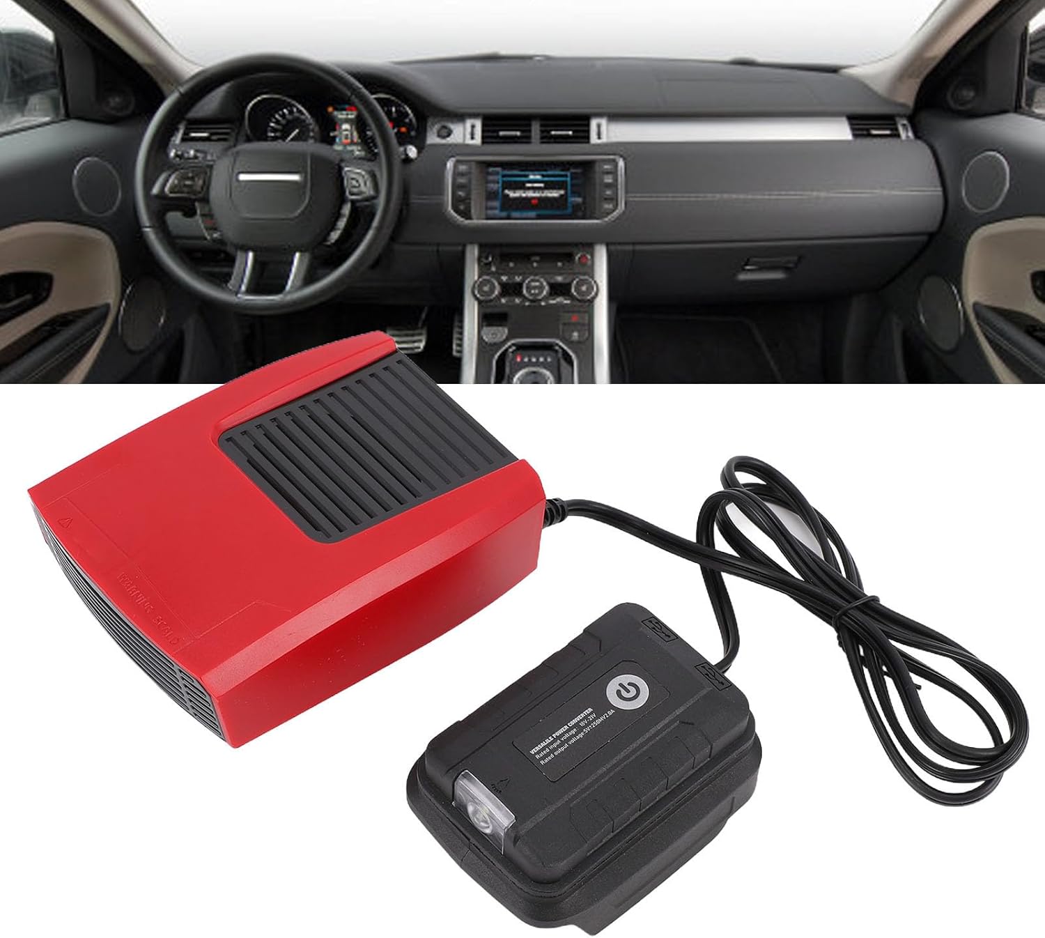Fockety Batteriebetriebene Heizung, tragbare leise Heizung für kleine Räume mit Licht, USB-Anschluss und Thermostat, wiederaufladbarer Autofenster-Entfroster für Autos, Büro – Bild 6