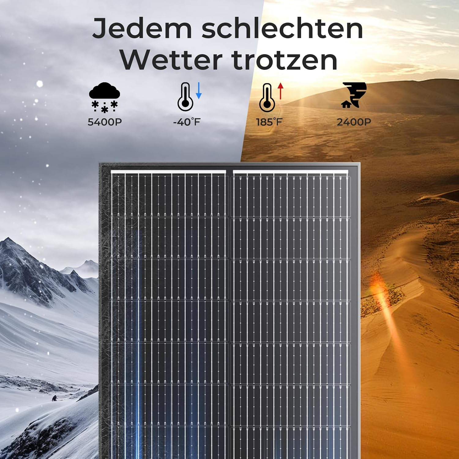 150W 12V monokristallines Solarpanel, 150W Solarmodul, ideal zum Laden von 12V-Batterien, für Wohnmobil, Garten, Camper, Boot und Hausdach (Schwarz) | 120 W monokristallines Solarmodul mit hohem Wirkungsgrad, Solarmodul mit Aluminiumrahmen, ideal für Balkonkraftwerke, Wohnmobile, Boote – Bild 8