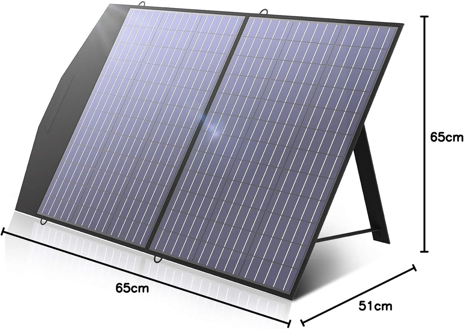 ALLPOWERS faltbares Solarpanel 100 W, monokristalline Solarmodule für S300 R600 R1500 R2500 tragbares Kraftwerk, Solargenerator, Photovoltaikmodul, Solaranlage für Camping, Garten, Wohnmobil, Wohnmobil – Bild 9