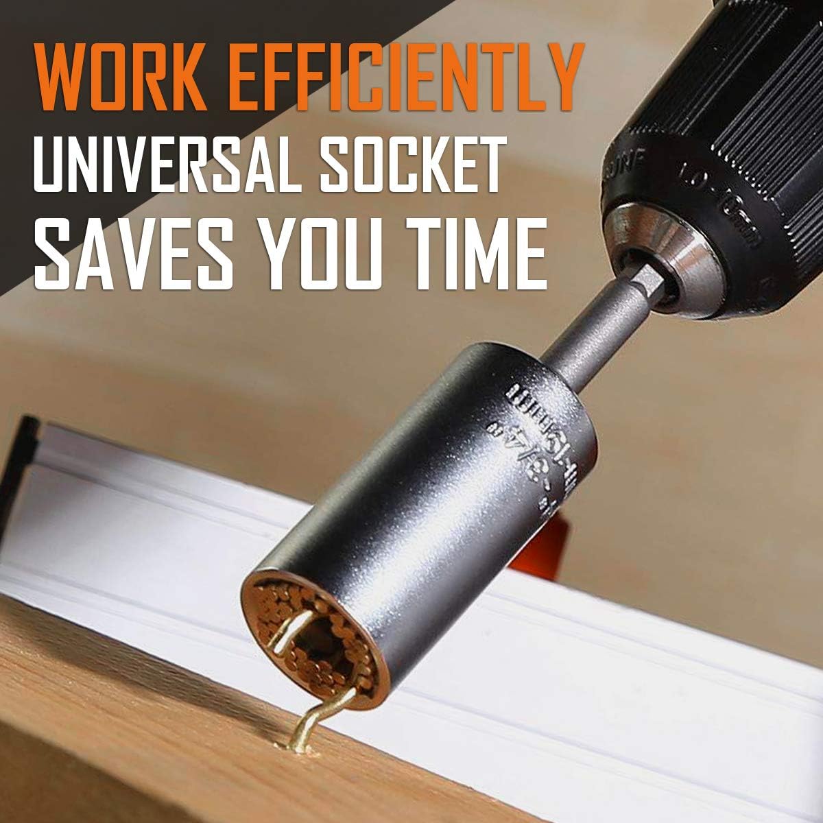 Biib Universal-Steckschlüssel (7–19 mm) – Gadgets für Männer, multifunktionales Universal-Nuss-PowerGrip-Set, Vatertagsgeschenk, Werkzeuggeschenk für Männer, Heimwerker, Vater, Ehemann, Freund – Bild 5
