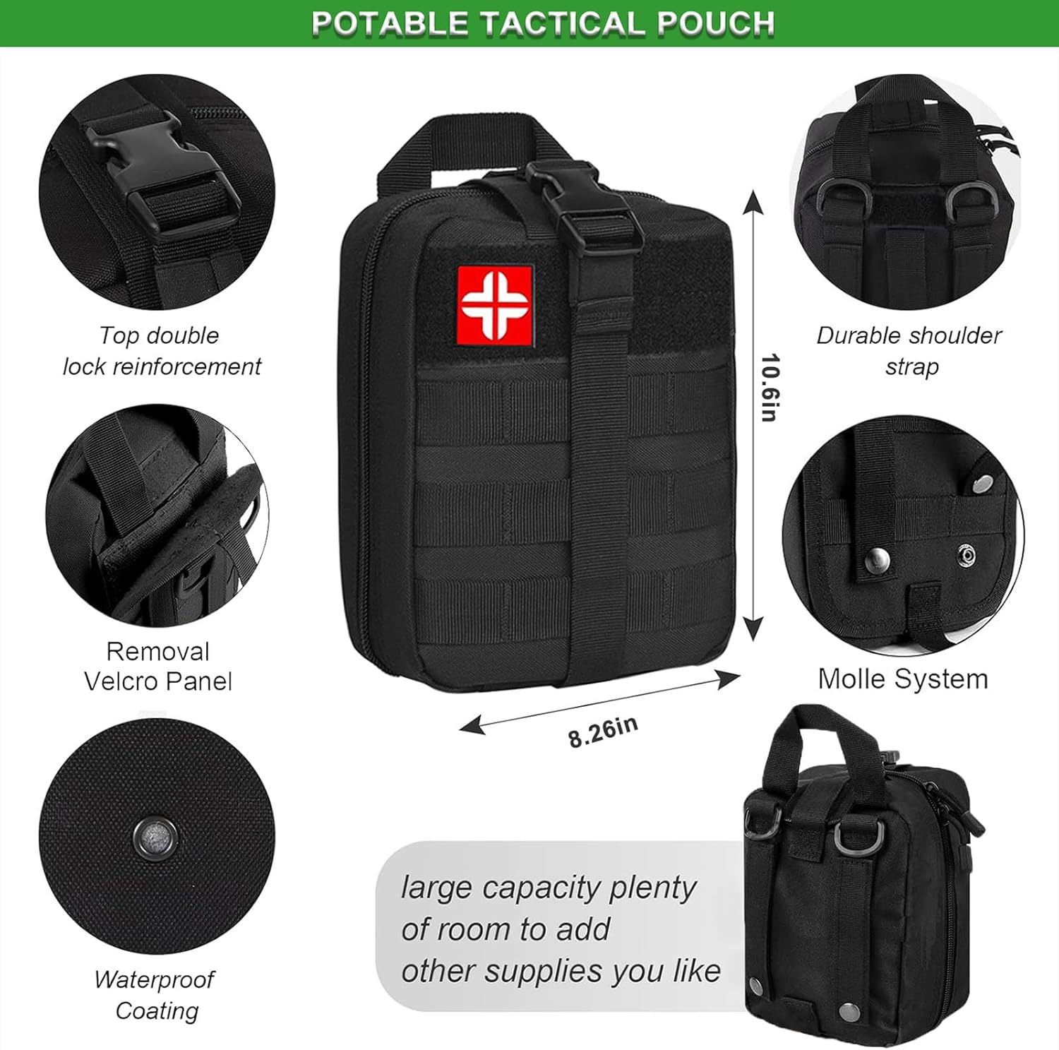 Outdoor-Notfall-Überlebensset mit Camping-Zubehör, Survival-Outdoor-Ausrüstung mit Jagdmesser, Multitool, Hammer, Axt, Wasserfilter, Outdoor, personalisierte Geschenke für Abenteuer, Wandern – Bild 7
