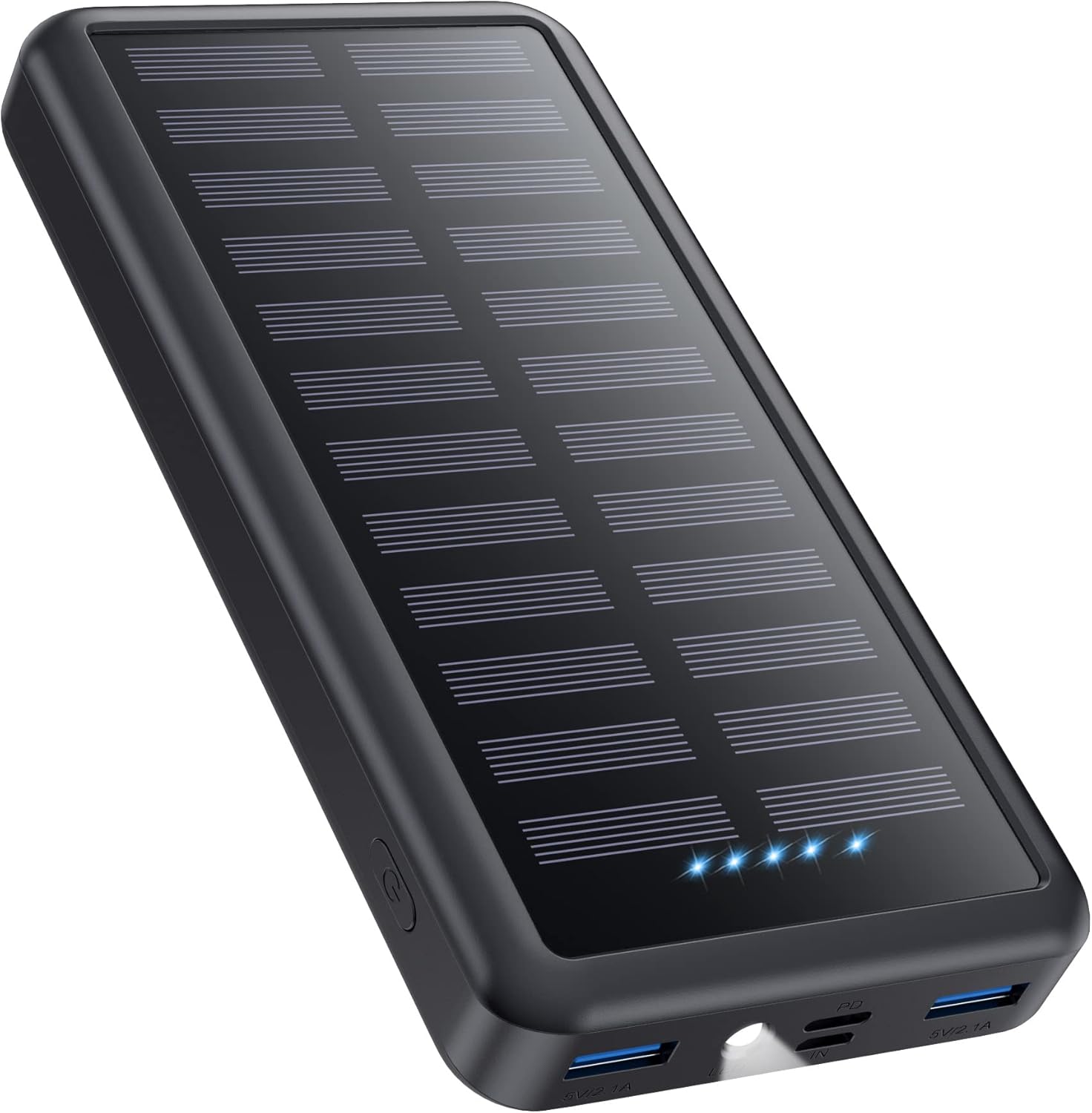 Power Bank USB C 26800 mAh, Solar Power Bank PD 3.0A Schnellladung Externer Akku Wasserdicht Solar Ladegeräte mit LED Taschenlampe Handy Akku Pack für Camping Outdoor Kompatibel mit iPhone/Samsung usw
