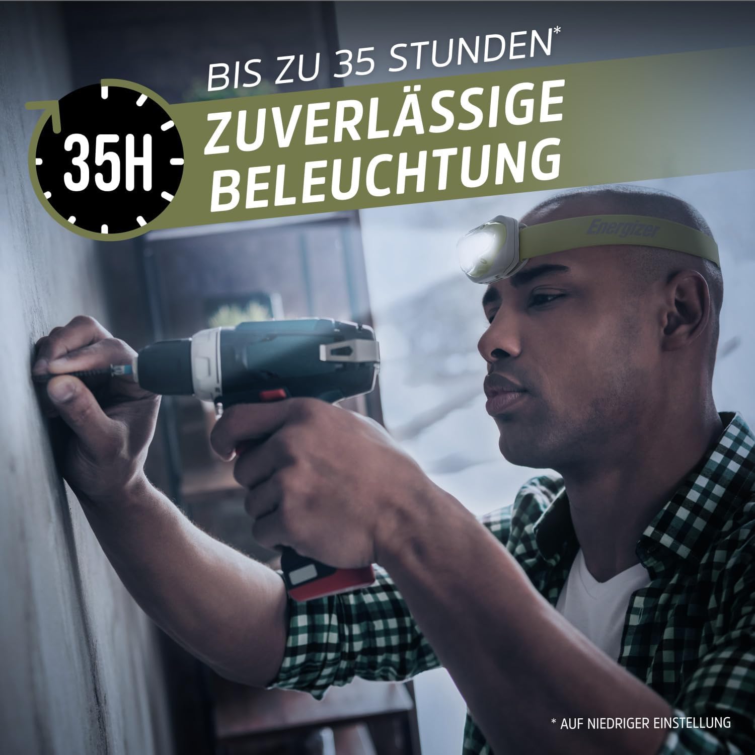 Energizer Stirnlampe LED, Superhelle Kopflampe für Camping, Outdoor und Wandern, Batterie Enthalten, Waldgrün – Bild 5
