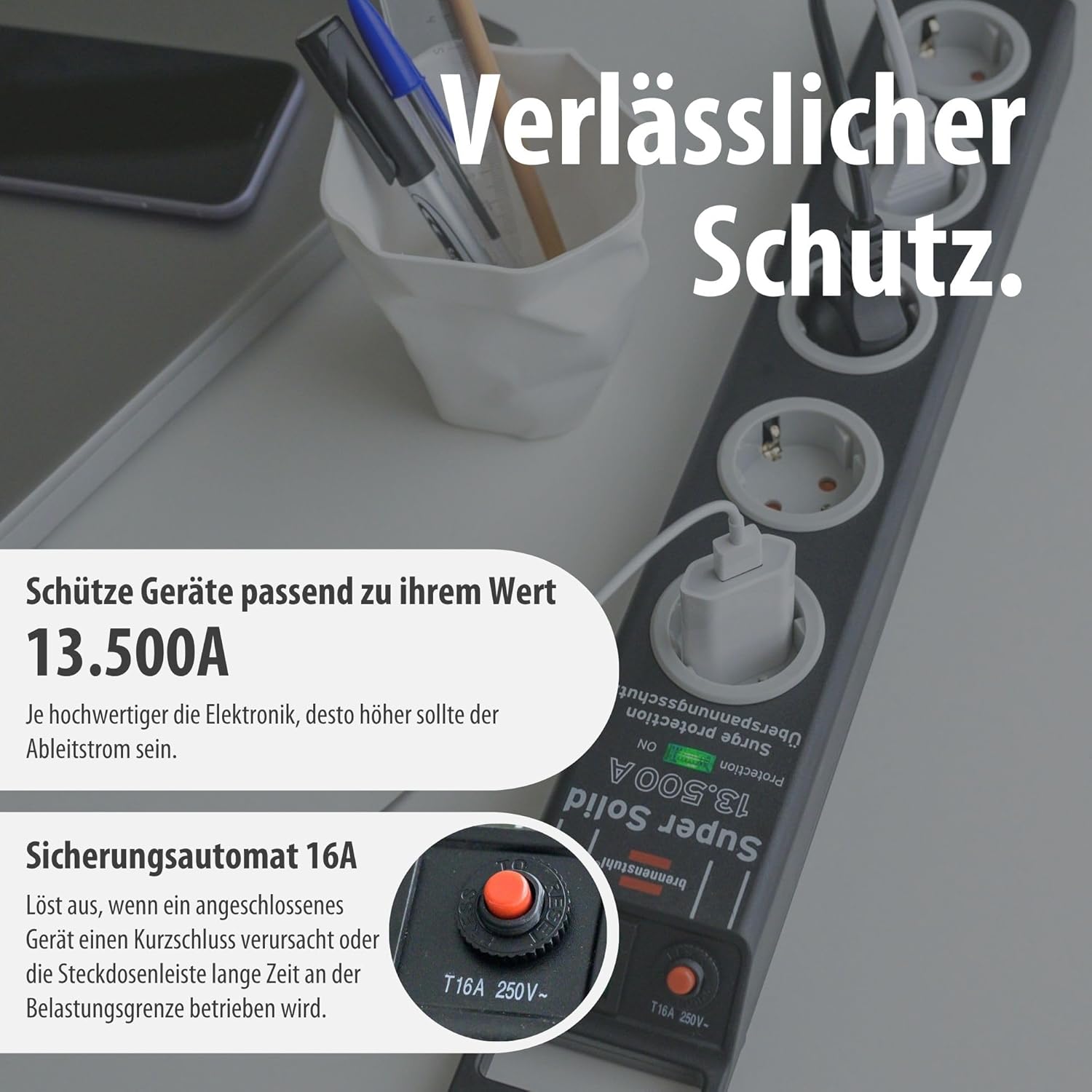 Brennenstuhl Super-Solid Steckdosenleiste, 1153380315 | 2,5 m Kabel und Schalter – aus bruchsicherem Polycarbonat, schwarz/grau – Bild 6