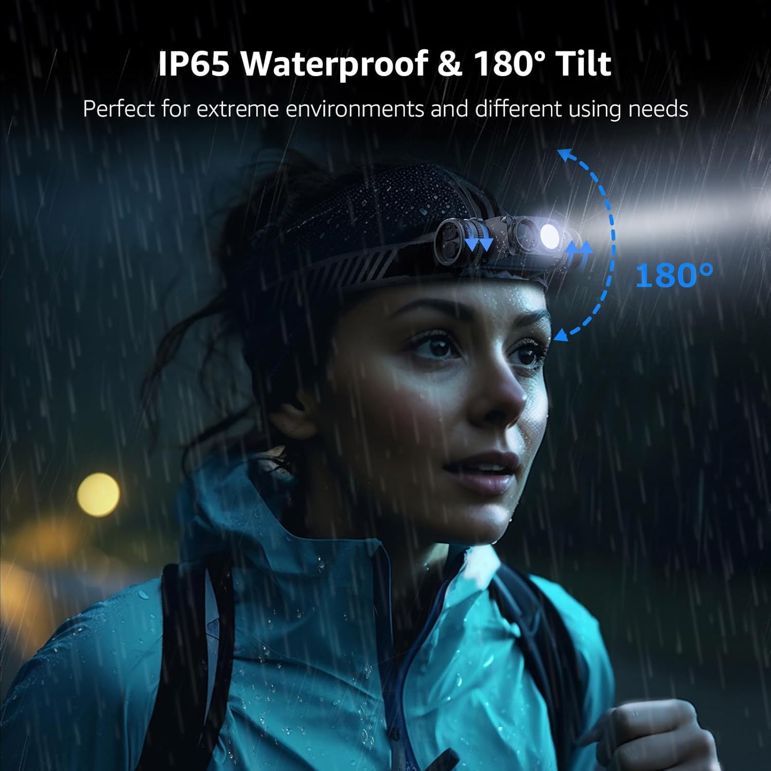 Wiederaufladbare Stirnlampe von Lepro, IP65, superhell, 1000 Lumen, abnehmbare LED-Stirnlampe, Stirnlampe mit rotem Licht, 6 Beleuchtungsmodi für Camping, Sport, Angeln, Basteln (inkl. USB-C-Kabel) – Bild 6