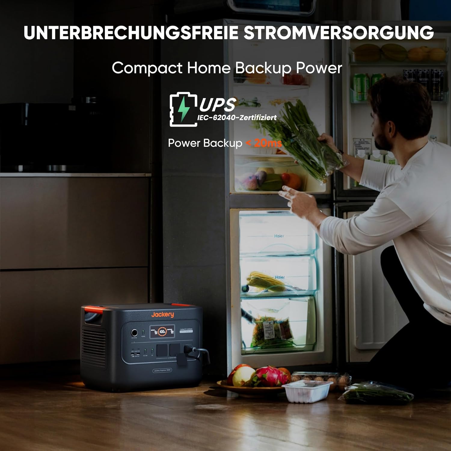 Jackery SG3000 V2 3072Wh Power Station mit 200 W Solarpanel, 3600 W Dauerleistung, 2 x USB-C PD100 W, kompakte Power Station für Notstrom, Camping, Wohnmobil & Haushalt – Bild 5