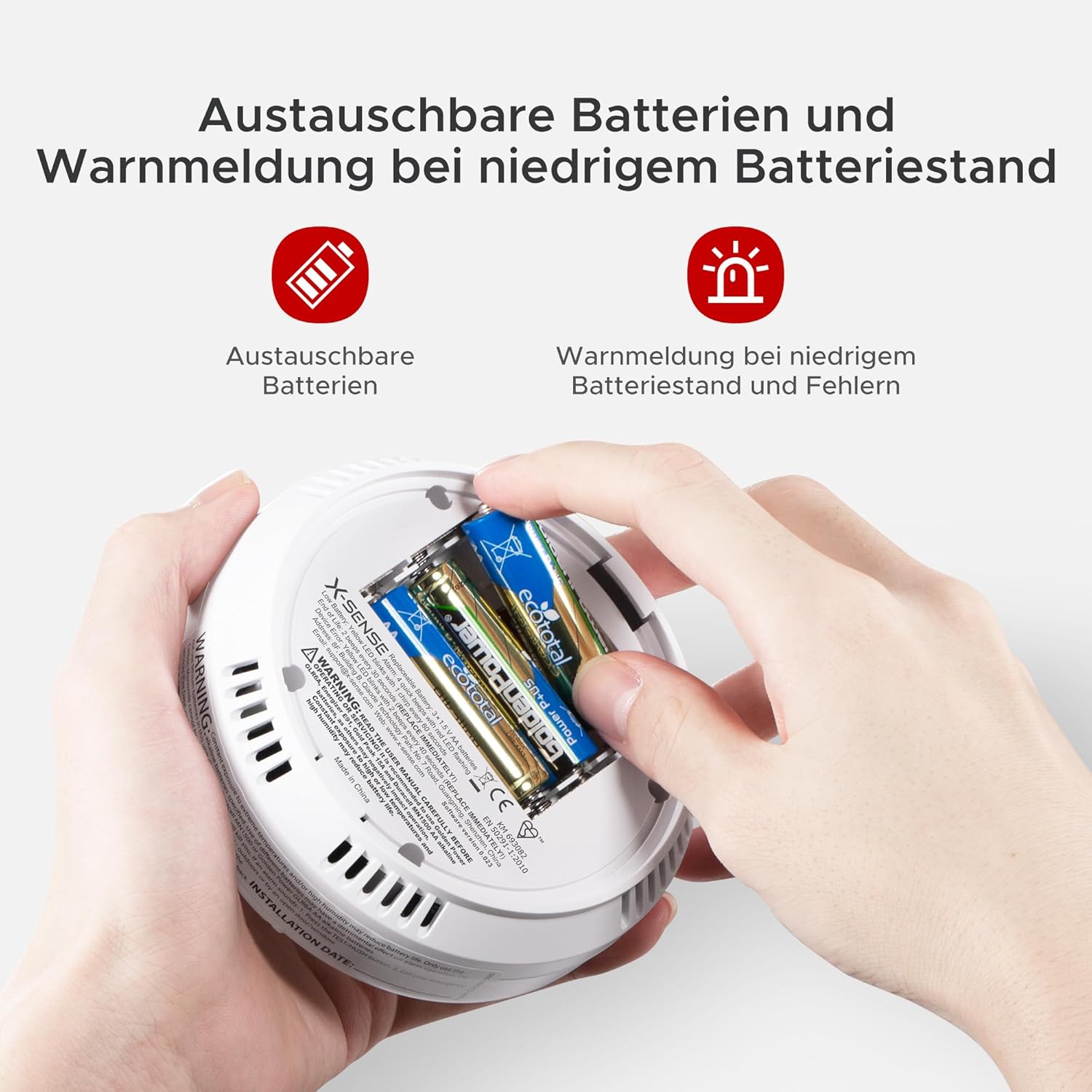 X-Sense CO03D Kohlenmonoxidmelder mit Digitalanzeige, CO-Detektor, präziser Sensor mit 10 Jahren Lebensdauer, austauschbare Batterie, zertifiziert nach EN 50291 – Bild 7