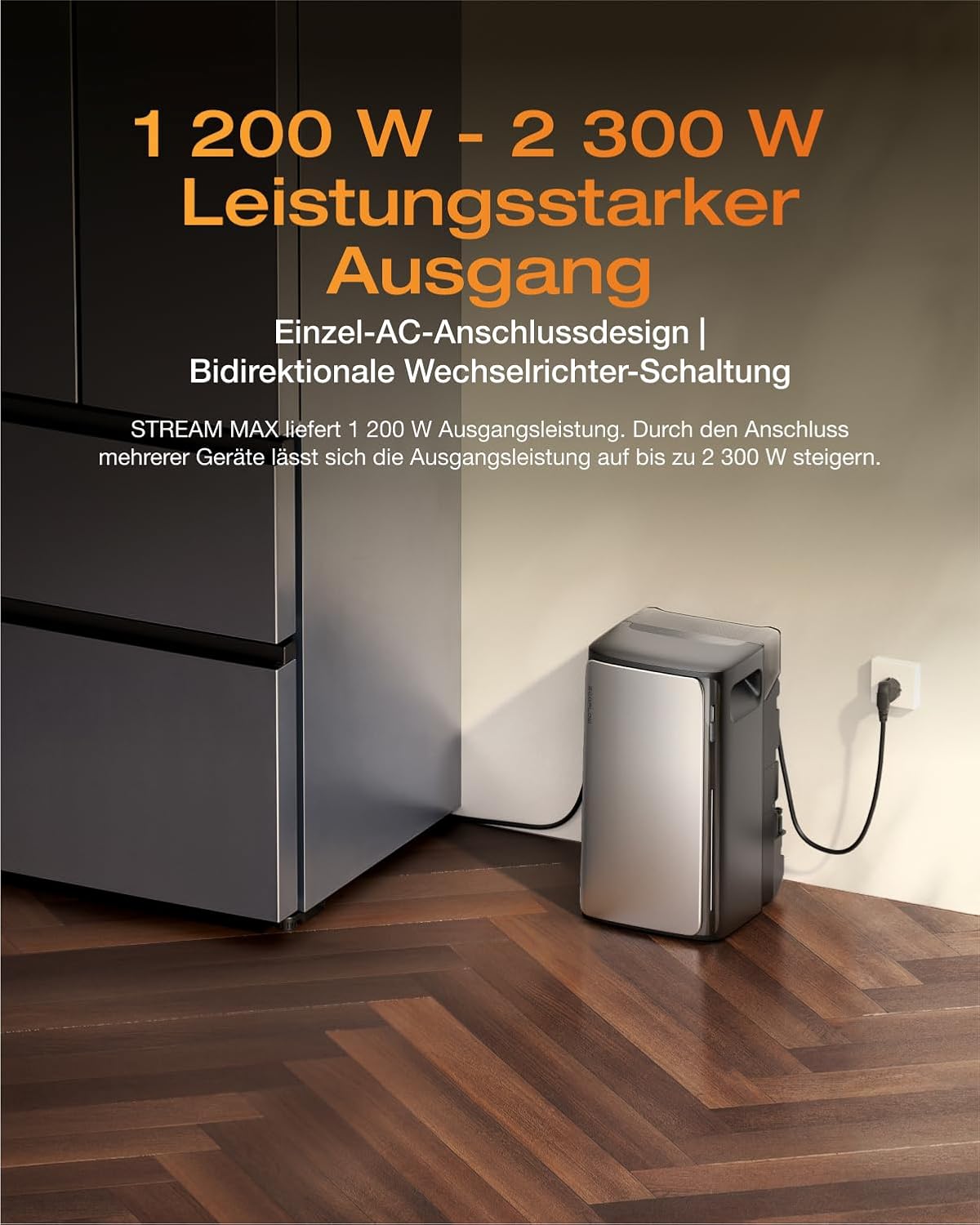 ECOFLOW Stream Max 1,92 kWh 0 % MwSt., Balkonkraftwerk mit Speicher, 2 MPPT 1800 W Solareingang, 1200 W bidirektional, einzelne AC-Anschlüsse, bis zu 11,52 kWh Kapazität, 6000 Zyklen, Plug & Play – Bild 2