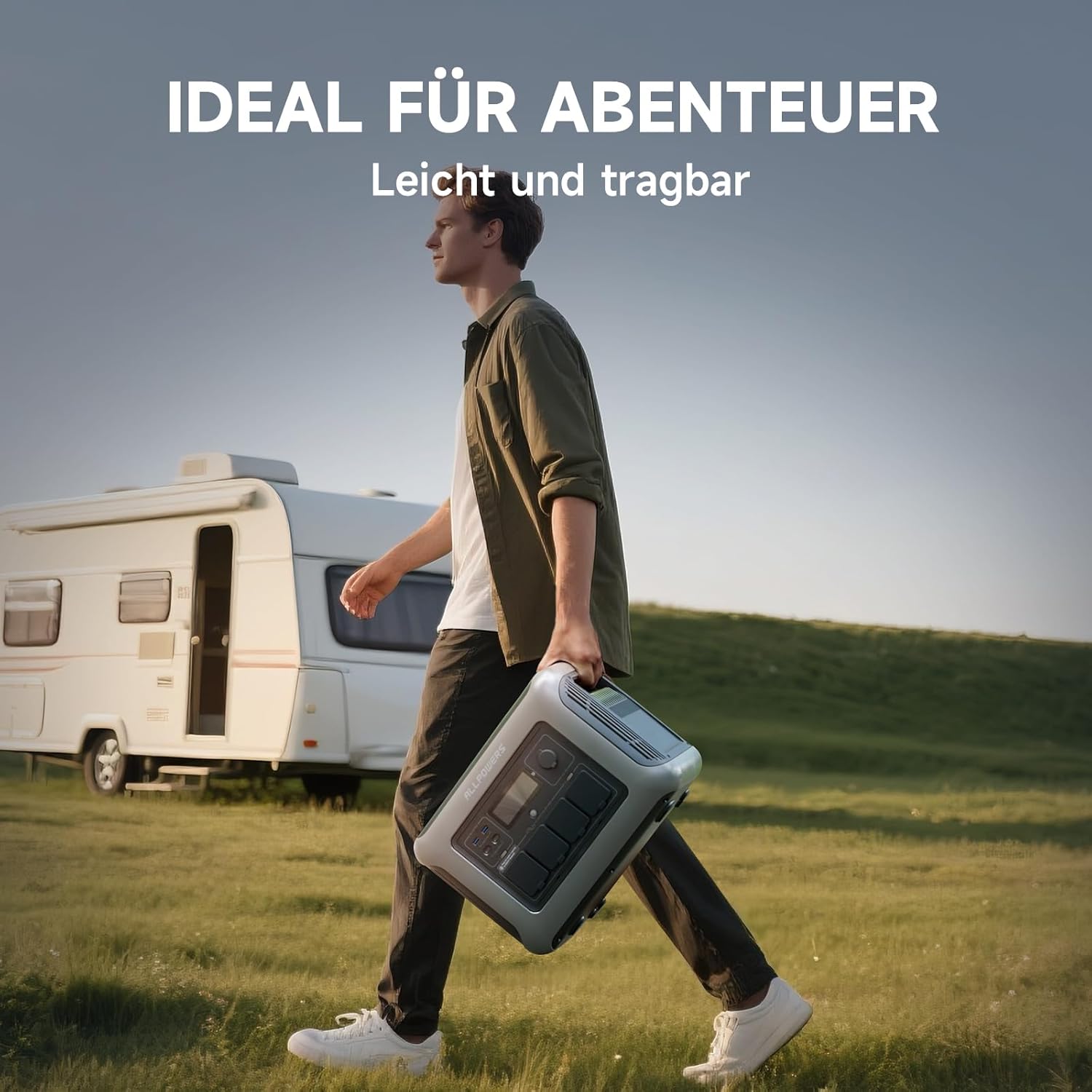 ALLPOWERS R1500 Lite Kraftwerk mit Solarpanel 200 W, 1056 Wh LiFePO4-Akku, volle Ladung in 1 Stunde, 1600 W (3200 W Peak) Solargenerator, 15 ms USV für Notstromversorgung, Stromausfälle, Camping – Bild 9