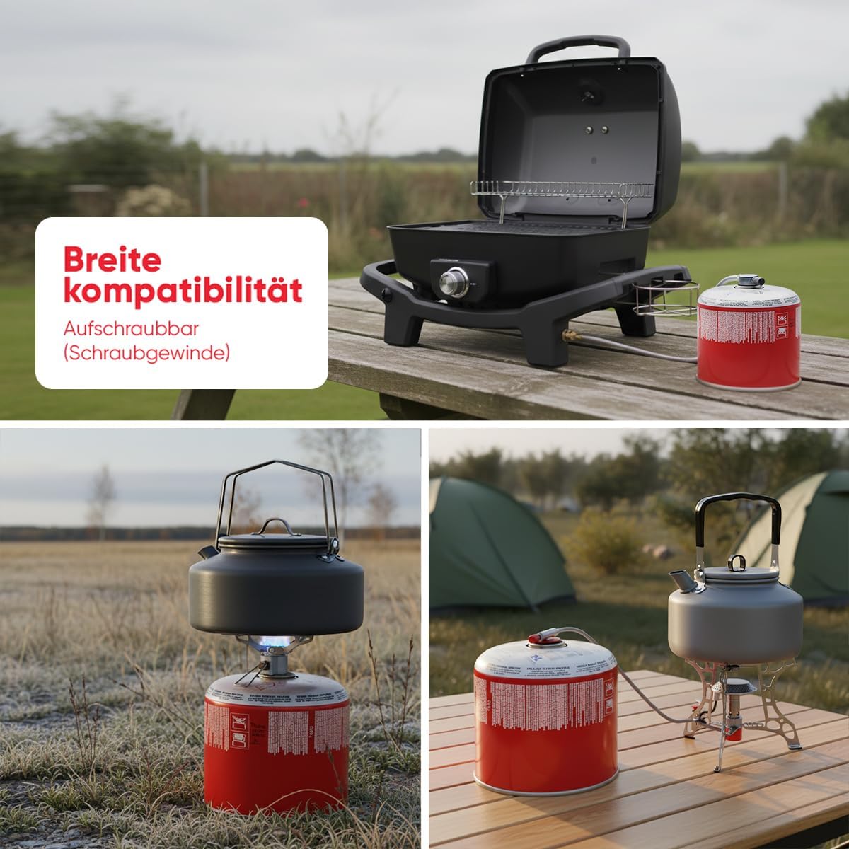 6 x Butan-Gaskartuschen 500 g, Schraubkartusche mit Butan-/Propangas 899 ml, Gaskartusche EN417, Ventilkartusche mit Schraubverschluss, Gaskartusche mit Campinggas, Gaskartuschen mit Schraubventil – Bild 5