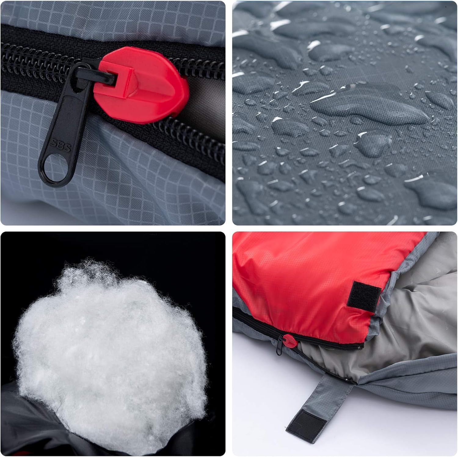 BISINNA Schlafsack 1,9 kg, 4 Jahreszeiten, wasserdichter, warmer Deckenschlafsack mit Kompressionsbeutel für Erwachsene, Damen, Herren, Outdoor-Camping, Wandern – Bild 4