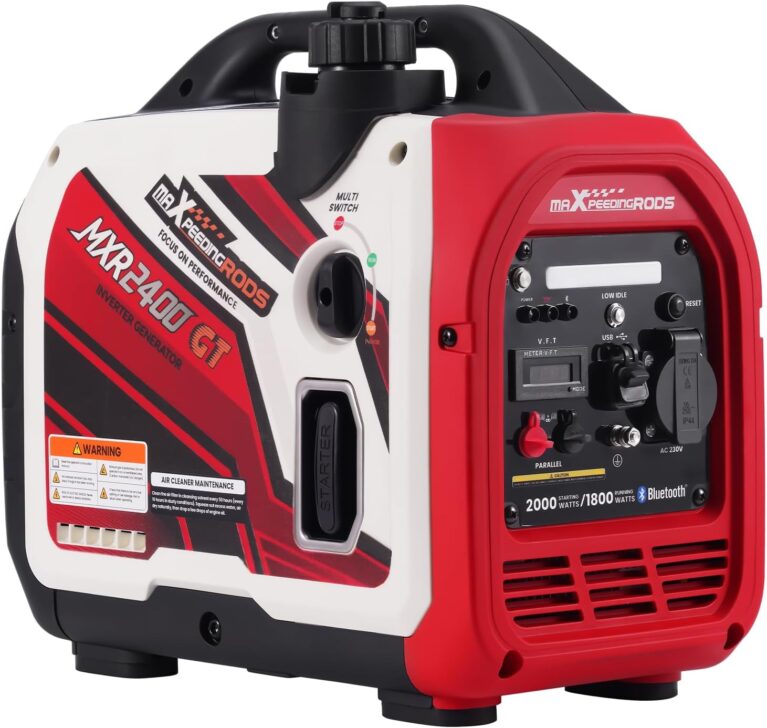 maXpeedingrods 2000W Inverter Stromerzeuger Benzin Notstromgenerator mit Bluetooth App Datumsüberwachung, 15kg, mit USB und 230V Steckdosen für Camping, Festivals und Heimgebrauch