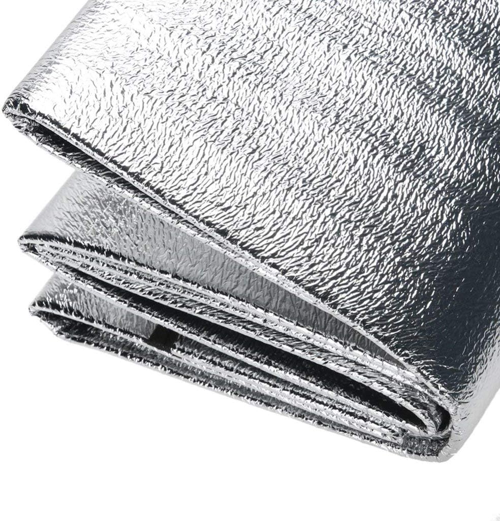 Aluminium-Isomatte, Schaumstoffmatten, 200 x 200 cm, isolierte Matte, faltbare Zeltmatte, Bodenmatte, Thermomatte, Isomatte für Camping, Aluminiumfolie, ultraleicht, silberfarben – Bild 4