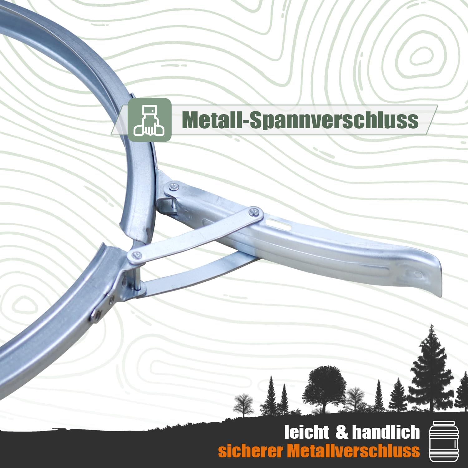 Futtertonne mit Deckel 60L Fass mit Spannring Weithalsfass lebensmittelecht 34cm Öffnung Gärbehälter Universalfass Gartenfass Deckelfass (Blau) – Bild 2