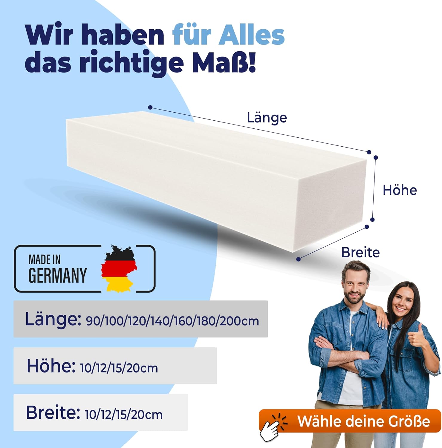 Saarschaum® Matratzenverlängerung PUR2540 und HR4030 Parent – Bild 2
