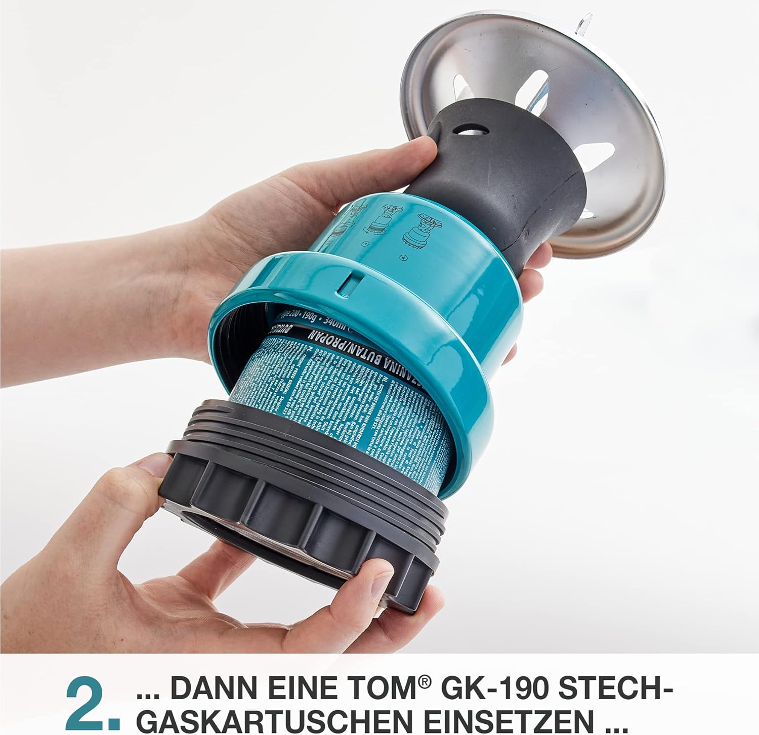 TOM 6 x 12 x oder 48 x 190 g Gaskartuschen, Butangaskartuschen mit Sicherheitsventil, Butangaskartuschen, ideal für Ihren Campingkocher, Campinglampe oder für Lötbrenner, Abbrenngerät etc. – Bild 7