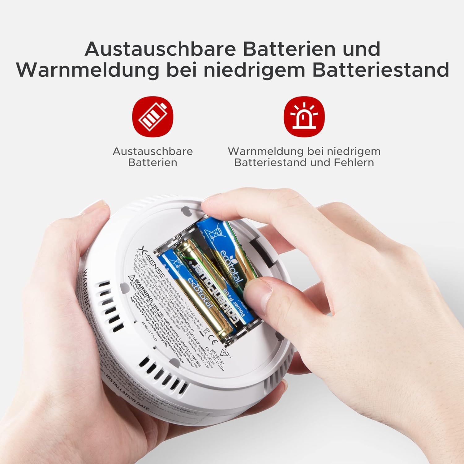 X-Sense CO03D Kohlenmonoxidmelder mit Digitalanzeige, CO-Detektor, präziser Sensor mit 10 Jahren Lebensdauer, austauschbare Batterie, zertifiziert nach EN 50291 – Bild 8