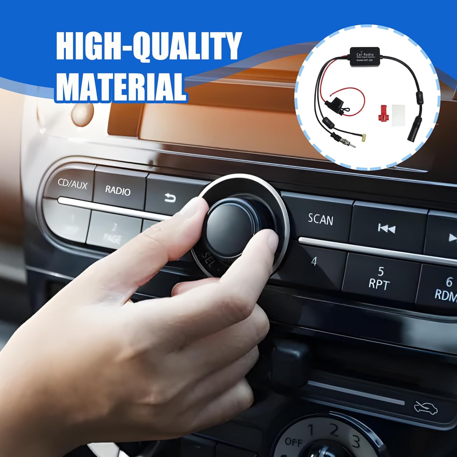 Autoradio Antennenverstärker 12V DAB Splitter Antennenverstärker Autoantennen für DAB/FM/AM Radio Universal Retrofit Stecker Signaladapter für Audio Stereo Digital Autoradio Autos Boote LKWs – Bild 6