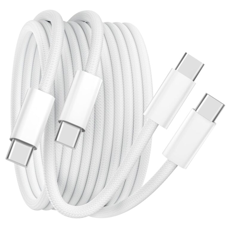 USB-C auf USB-C Kabel, 2x 1,8 m USB-C Kabel, 60 W Schnellladekabel PD3.0 USB-C Ladekabel für iPhone 17/16/15/15Pro, Samsung S24/S23/S22, Google Pixel, Huawei, OnePlus, LG, Xiaomi, Sony usw