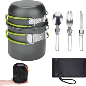 ERBO Camping-Kochgeschirr-Set, Alum...