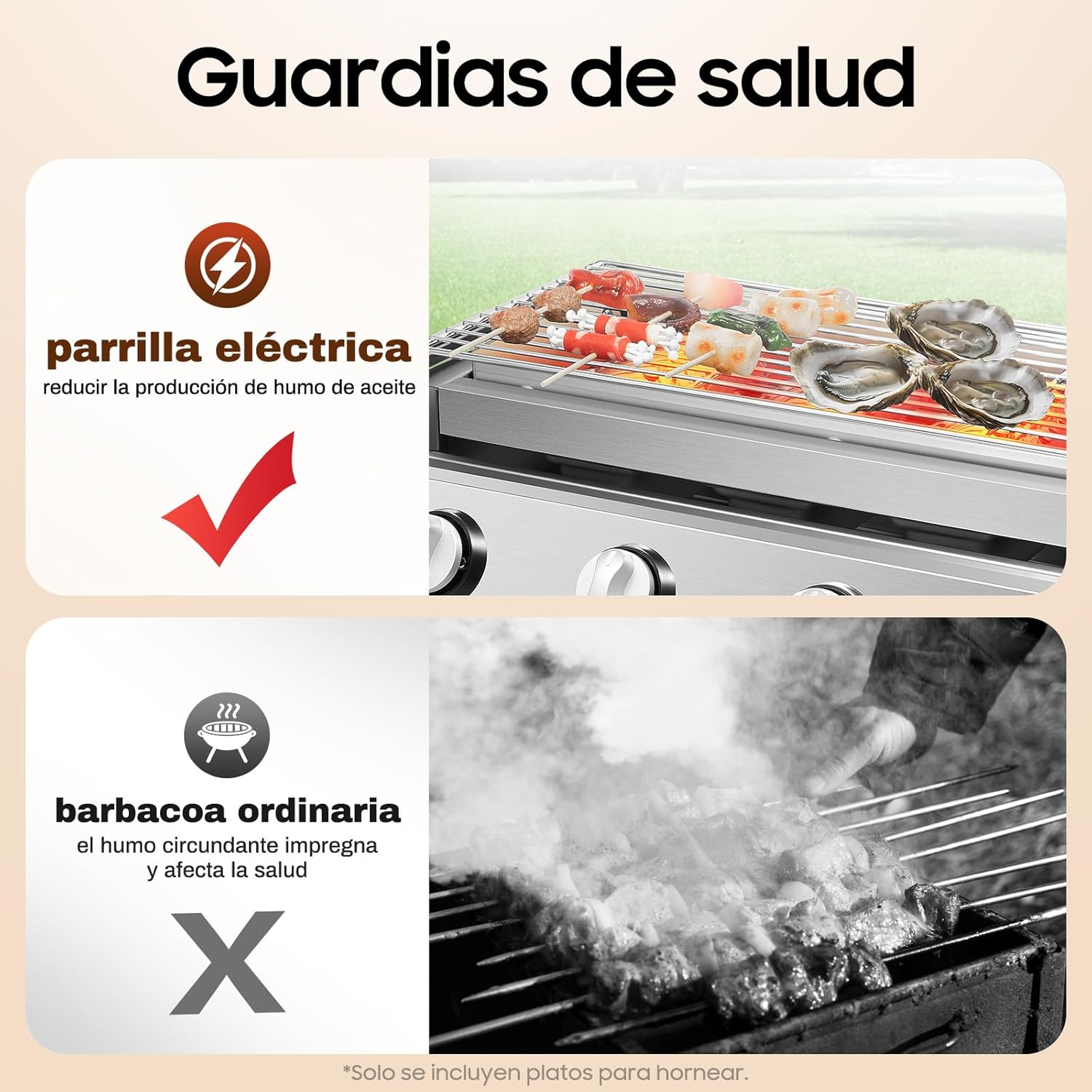 4-Flammen-Gasgrill, BBQ-Tischgrill, tragbarer Campinggrill, Edelstahl-Gastroröster, Gasröster, Outdoor-Gasherd, Barbecue-Butangrill, Seitenbrenner-Grilltischplatte, rauchfrei – Bild 7