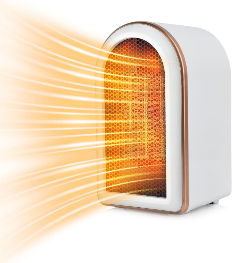 Heizlüfter, klein, energiesparend, Mini-PTC-Keramik-Elektroheizung, leise, mobile Heizung, Steckdose 1200 W/800 W & Überhitzungsschutz, Heizgebläse, Tischheizung, tragbar