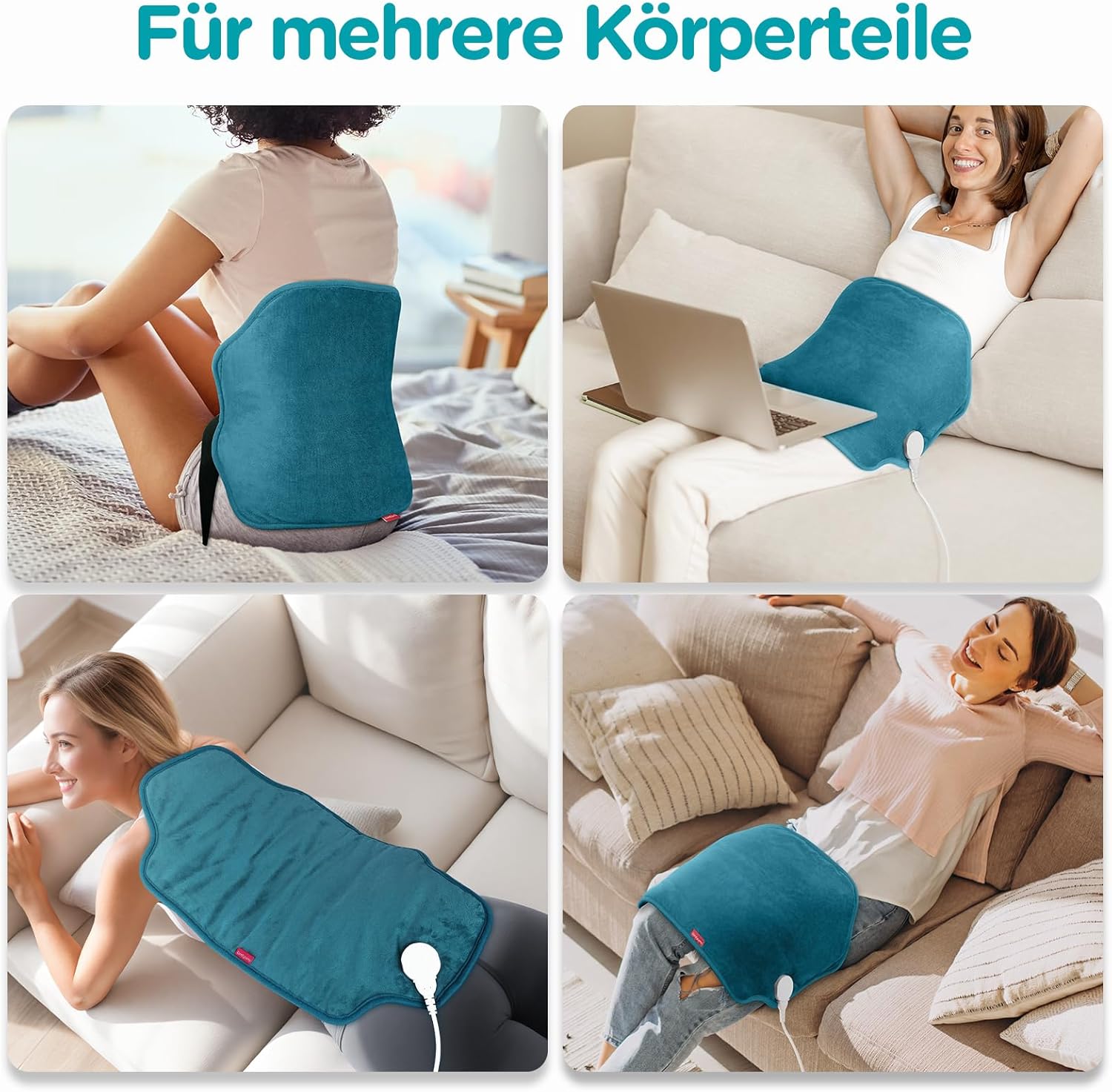 Comfytemp großes Heizkissen für den Rücken mit 9 Heizstufen, 0,5-9h, automatische Abschaltung, 39 x 61 cm, elektrischer Rückenwärmer, Wärmegürtel, Wärmekissen, maschinenwaschbar (max. Taillenumfang: 120 cm) – Bild 9