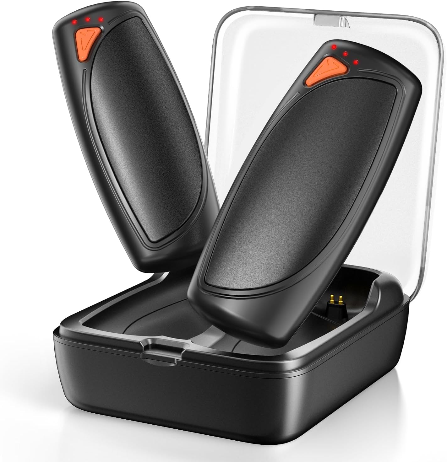 Lepwings Handwärmer Elektrisch 2er-Pack mit Ladecase, 14.000 mAh, Wiederverwendbarer Taschenwärmer, Beidseitige Heizfunktion, 3 Heizmodi, USB-Aufladbar, Ideal für Outdoor im Winter
