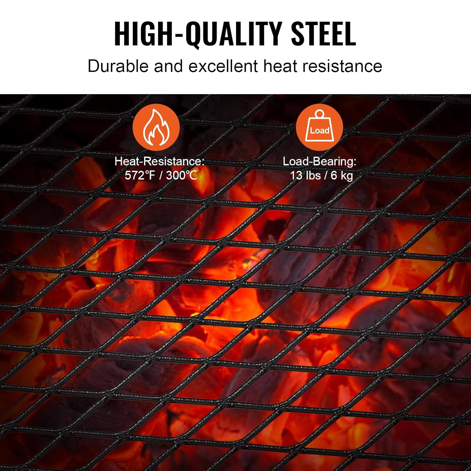 VEVOR BBQ Gills Holzkohlegrill Klappgrill 458 x 305 x 205 mm, Tischgrill tragbarer Reisegrill 6 kg Tragkraft, Outdoor faltbarer Picknickgrill Campinggrill schwarz 300 °C, für Terrasse, Camping, Party – Bild 3