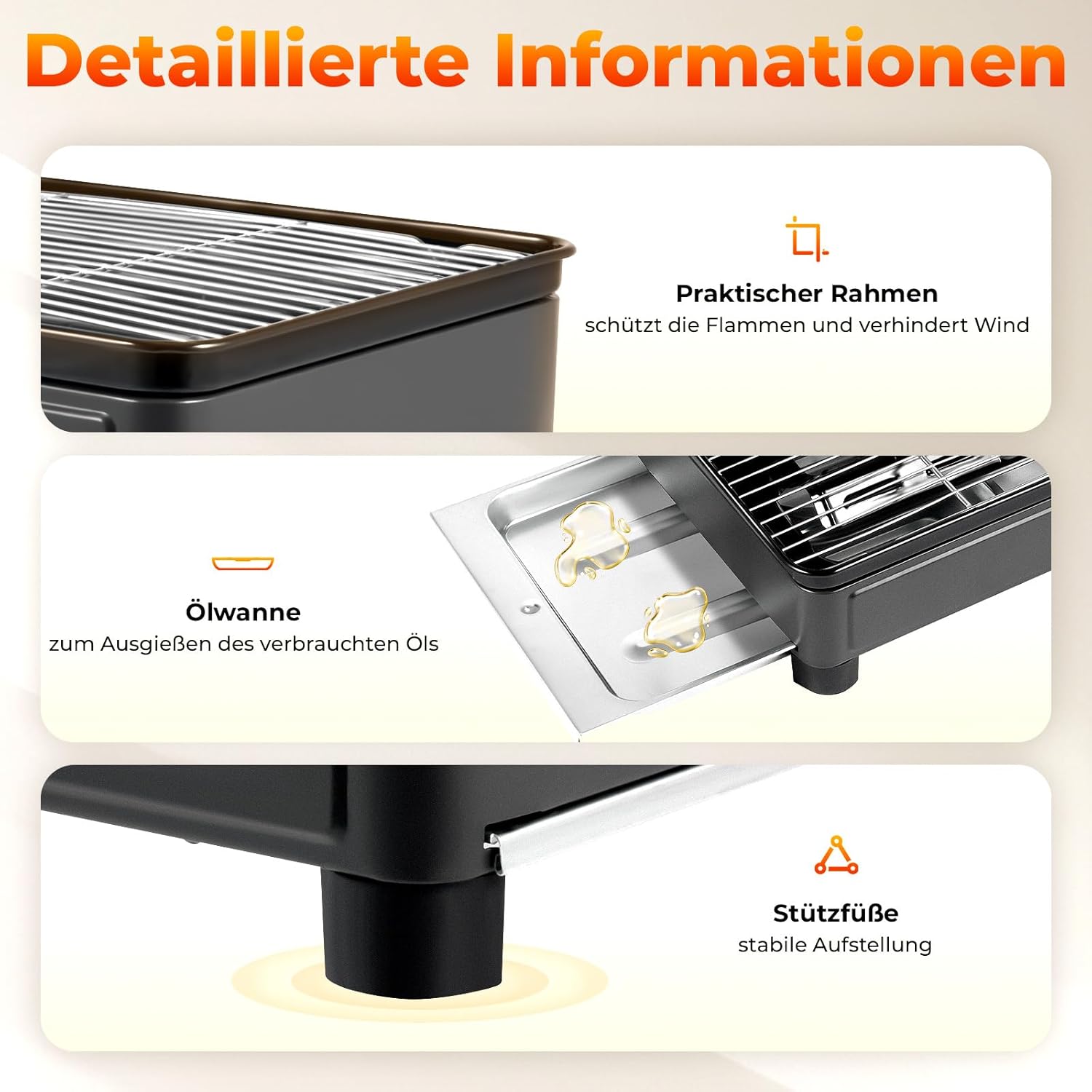 Camping-Gasgrill mit Koffer, 2-in-1-Tischgrill, Gaskocher, 2-flammig, tragbar, kleiner Gasgrill für Kartusche & Gasflasche, Outdoor-Grill, Camping-Set für Balkon, Picknick mit Zubehör – Bild 8