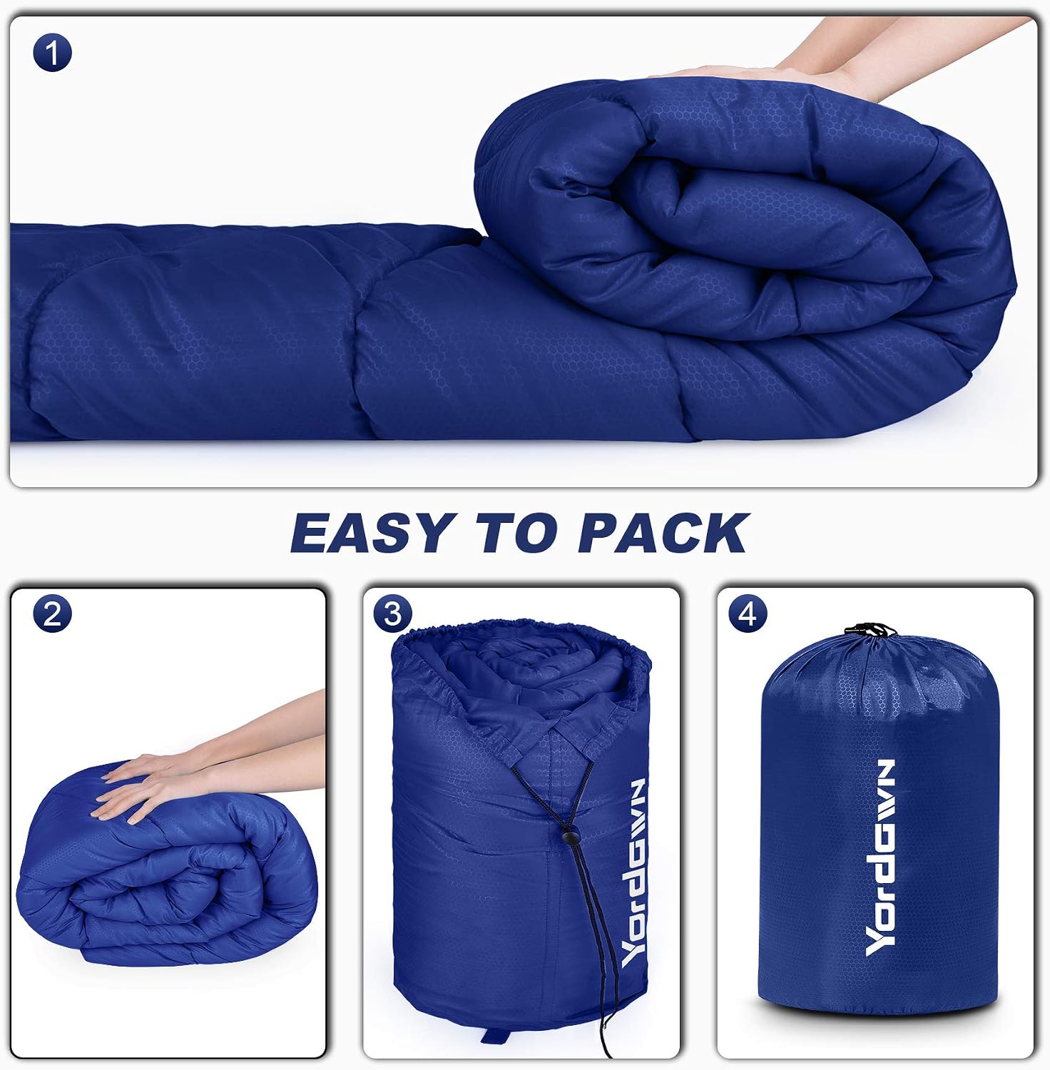 Schlafsack Outdoor Camping für Erwachsene Kinder Schlafsäcke Sommer Winter 3-4 Jahreszeiten Deckenschlafsack Ultraleichter Schlafsack Kleines Packmaß Reiseschlafsack Wasserdicht – Bild 5