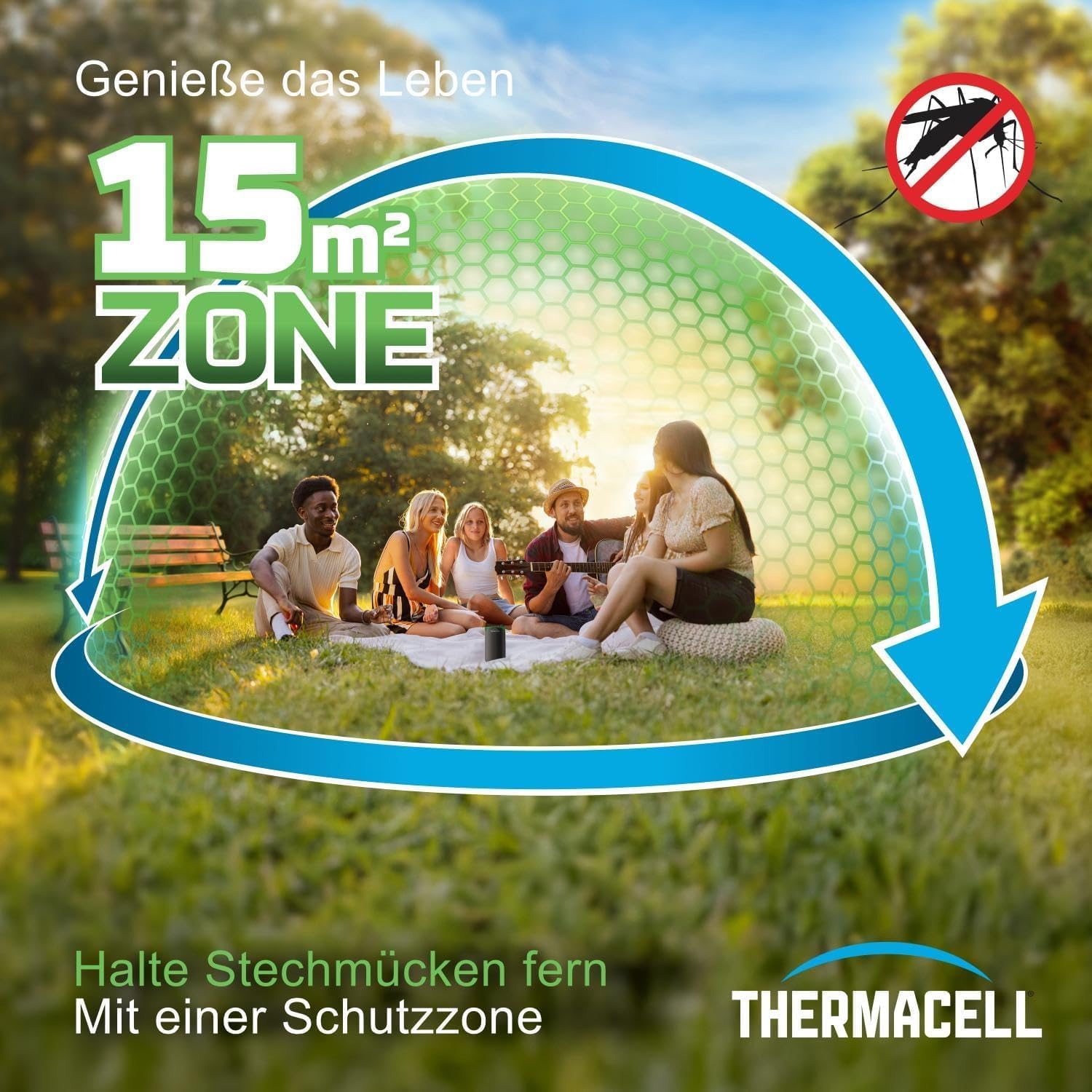 Thermacell Halo Mini (Graphite) Basisgerät – Mückenabweisendes Tischgerät mit Citrodiol aus Zitronen-Eukalyptusöl – 15 m² Schutzzone – Gartencamping – ohne Gaskartusche & Platten – Graphit – Bild 4