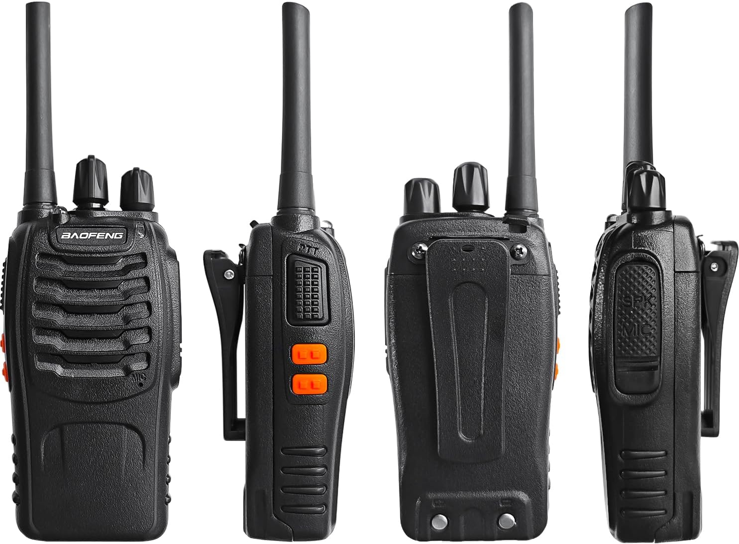 Baofeng Walkie Talkies Radio PMR446, Zwei-Wege-Radio, professionelle Gegensprechanlage, 16 Kanäle, Funkempfänger, Sender und Empfangsgerät, inklusive Akku, Headset und USB-Ladestation (3 Stück) – Bild 7