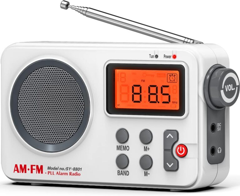 Tendak World Receiver Radio FM FM AM mit großem Display, Timing-Funktion, Wecker – Transistorradio mit USB-Stromversorgung/batteriebetrieben