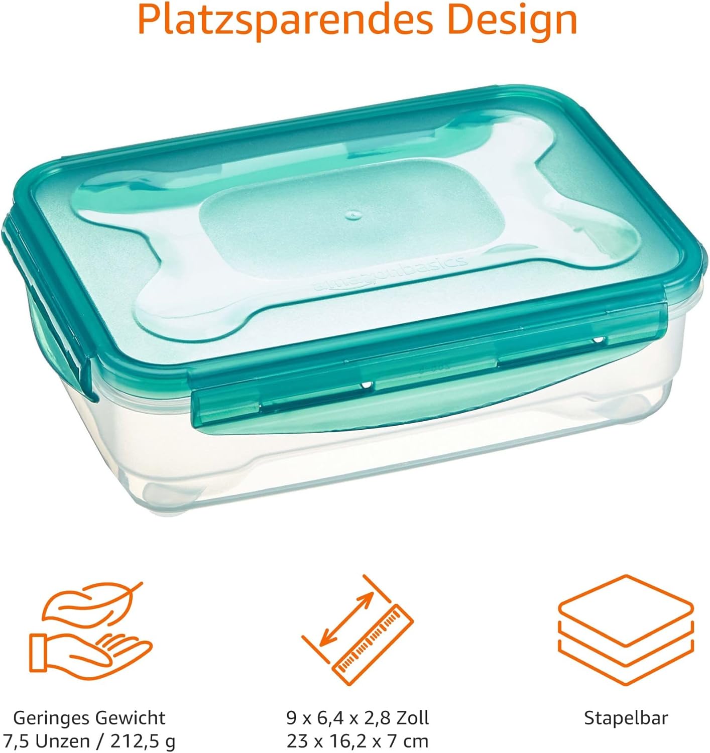 AmazonBasics – Frischhaltedosen-Set, luftdicht, 3-teiliges Set (3 x 1,2 l) – Bild 3