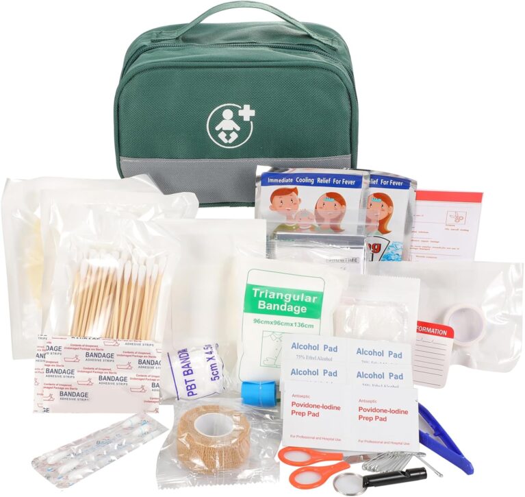 Erste-Hilfe-Set, 98-teilig, Notfalltasche, Notfallset, klein, für Zuhause, Auto, Reisen, Büro, Sport, Wandern, Camping, Rettung