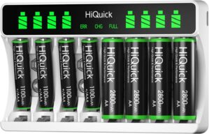 HiQuick Akku-Ladegerät mit AA-Batt...