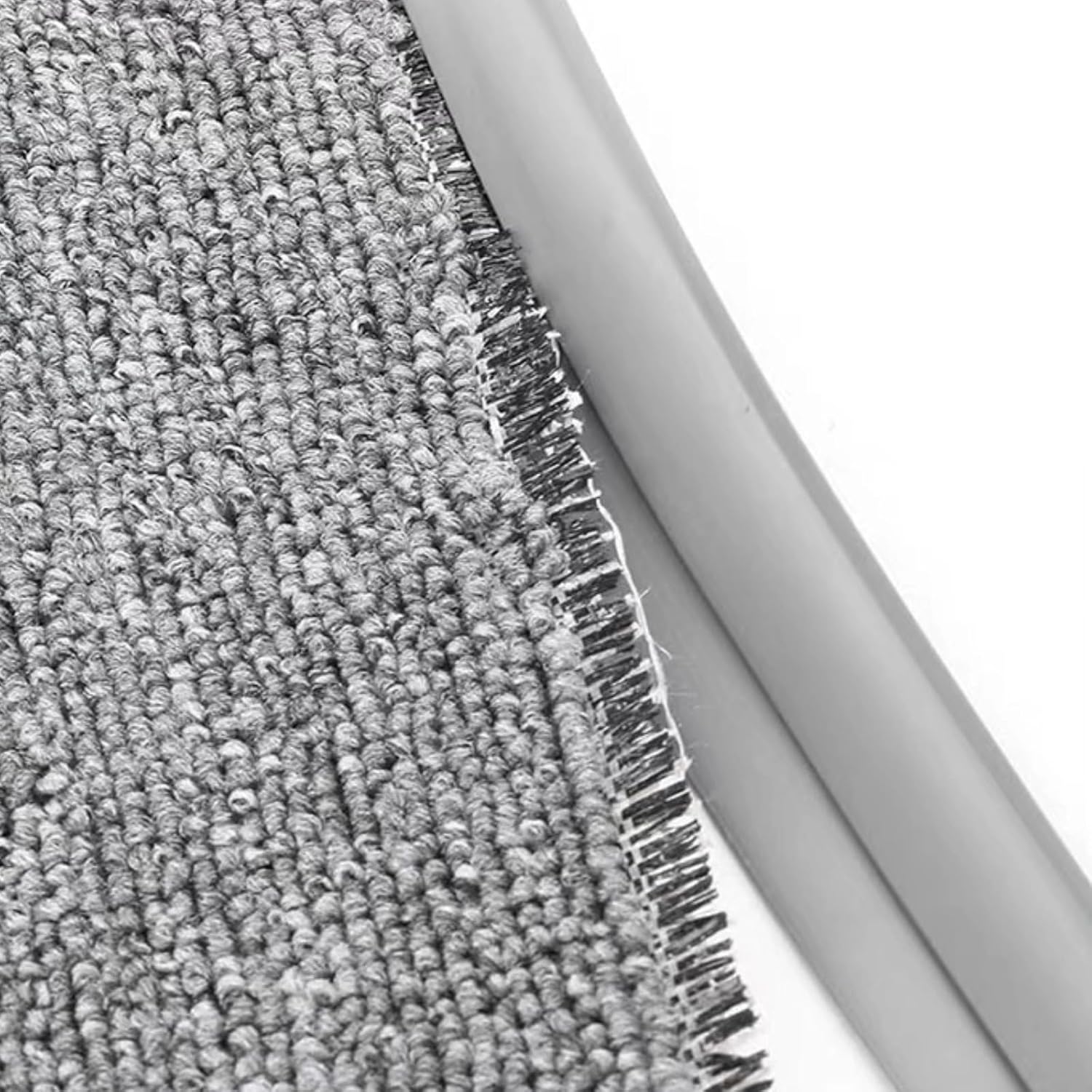 Selbstklebende Randleiste für Teppiche, 3m PVC Übergangsleiste Boden, Übergangsleiste von Teppich zu Holzboden, Selbstklebende Fußmatten Randleiste für Türkanten, Teppiche, Treppen (Grau) – Bild 5